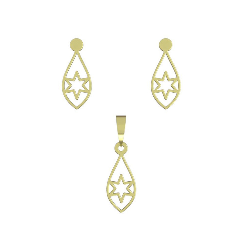 نیم ست طلا 18 عیار زنانه مدوپد مدل ستاره کد NA11506 نیم ست طلا 18 عیار زنانه مدوپد مدل ستاره کد NA11506