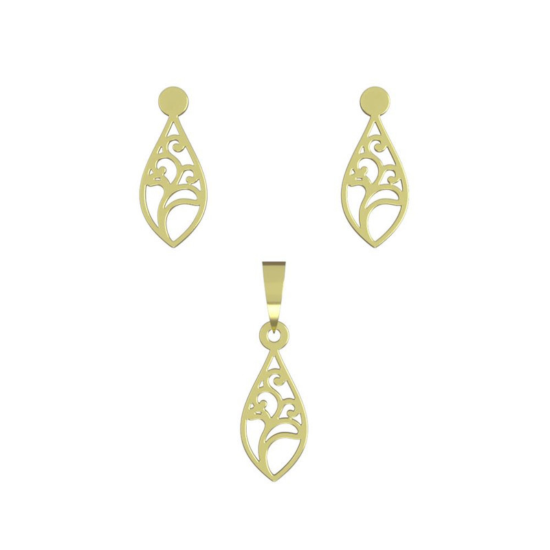 نیم ست طلا 18 عیار زنانه مدوپد مدل هندسی کد NA11511 نیم ست طلا 18 عیار زنانه مدوپد مدل هندسی کد NA11511