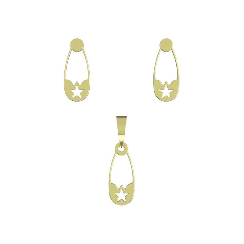 نیم ست طلا 18 عیار زنانه مدوپد مدل سنجاق ستاره کد NA11517 نیم ست طلا 18 عیار زنانه مدوپد مدل سنجاق ستاره کد NA11517