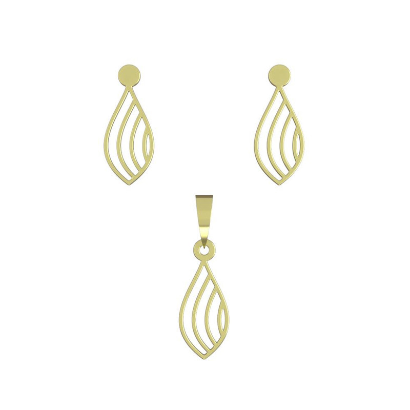 نیم ست طلا 18 عیار زنانه مدوپد مدل اشک کد NA11520 نیم ست طلا 18 عیار زنانه مدوپد مدل اشک کد NA11520