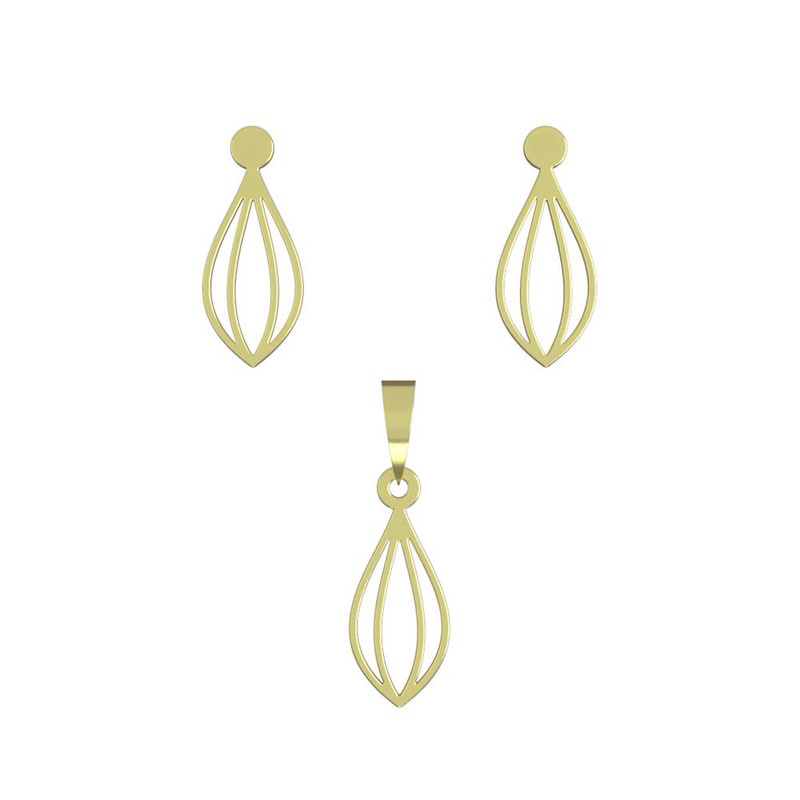 نیم ست طلا 18 عیار زنانه مدوپد مدل هندسی کد NA11526 نیم ست طلا 18 عیار زنانه مدوپد مدل هندسی کد NA11526