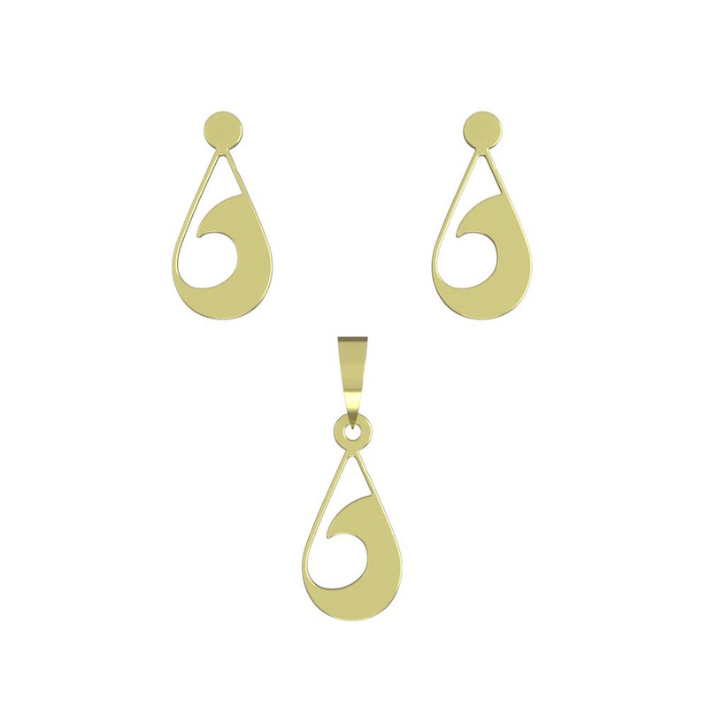 نیم ست طلا 18 عیار زنانه مدوپد مدل هندسی کد NA11527 نیم ست طلا 18 عیار زنانه مدوپد مدل هندسی کد NA11527