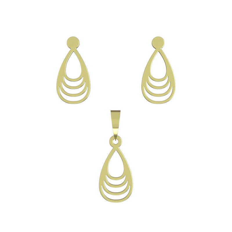 نیم ست طلا 18 عیار زنانه مدوپد مدل اشک کد NA11538 نیم ست طلا 18 عیار زنانه مدوپد مدل اشک کد NA11538