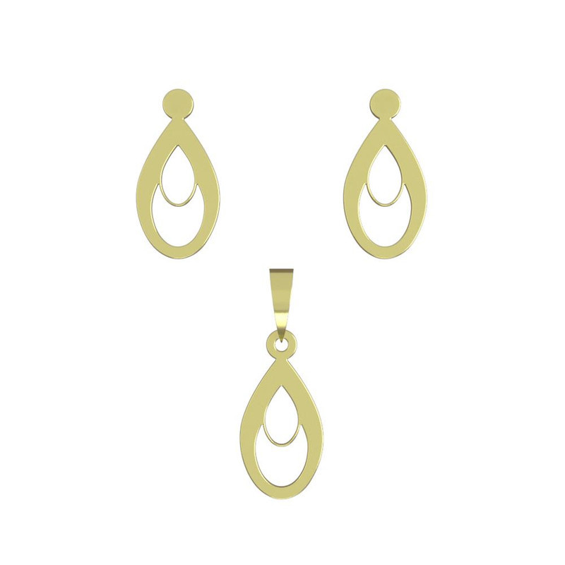 نیم ست طلا 18 عیار زنانه مدوپد مدل اشک کد NA11558 نیم ست طلا 18 عیار زنانه مدوپد مدل اشک کد NA11558