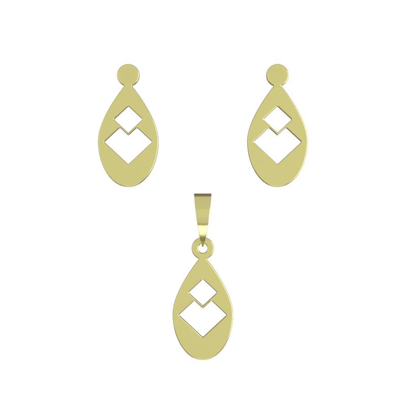 نیم ست طلا 18 عیار زنانه مدوپد مدل اشک کد NA11559 نیم ست طلا 18 عیار زنانه مدوپد مدل اشک کد NA11559