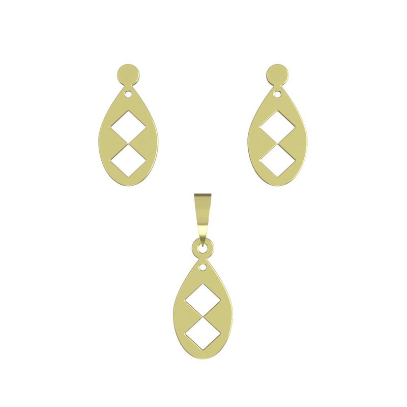 نیم ست طلا 18 عیار زنانه مدوپد مدل اشک کد NA11561 نیم ست طلا 18 عیار زنانه مدوپد مدل اشک کد NA11561