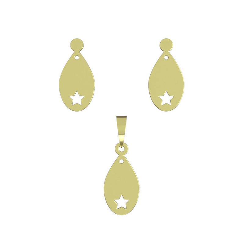 نیم ست طلا 18 عیار زنانه مدوپد مدل اشک ستاره کد NA11566 نیم ست طلا 18 عیار زنانه مدوپد مدل اشک ستاره کد NA11566