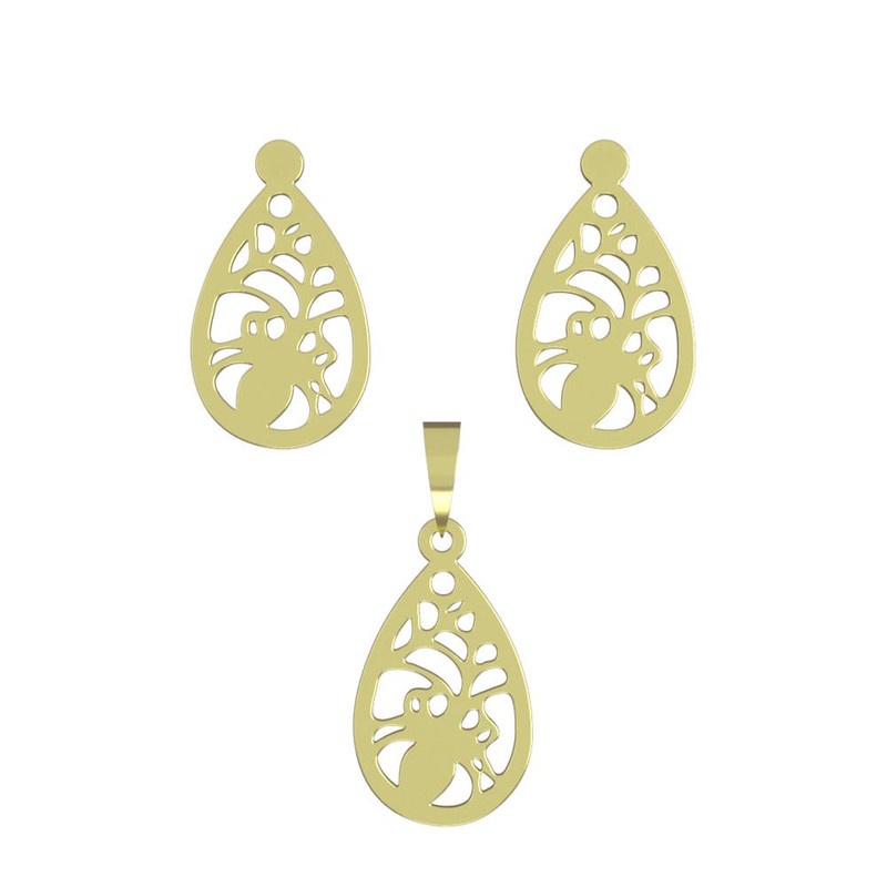 نیم ست طلا 18 عیار زنانه مدوپد مدل هندسی کد NA11573 نیم ست طلا 18 عیار زنانه مدوپد مدل هندسی کد NA11573