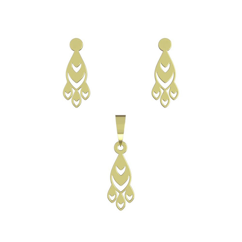 نیم ست طلا 18 عیار زنانه مدوپد مدل هندسی کد NA11575 نیم ست طلا 18 عیار زنانه مدوپد مدل هندسی کد NA11575