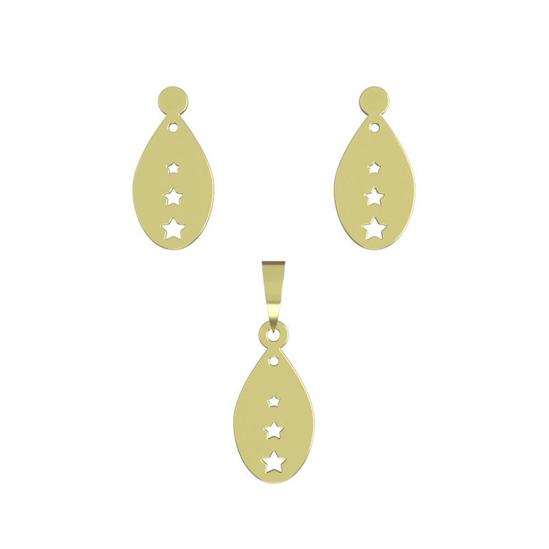 نیم ست طلا 18 عیار زنانه مدوپد مدل ستاره کد NA11594 نیم ست طلا 18 عیار زنانه مدوپد مدل ستاره کد NA11594