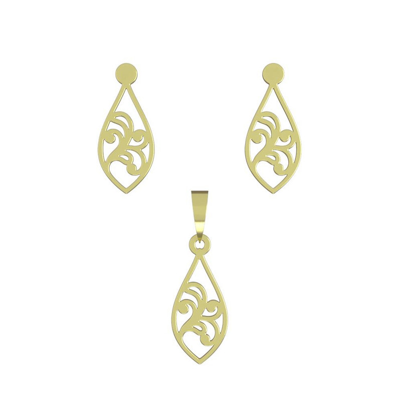 نیم ست طلا 18 عیار زنانه مدوپد مدل اشک کد NA11600 نیم ست طلا 18 عیار زنانه مدوپد مدل اشک کد NA11600