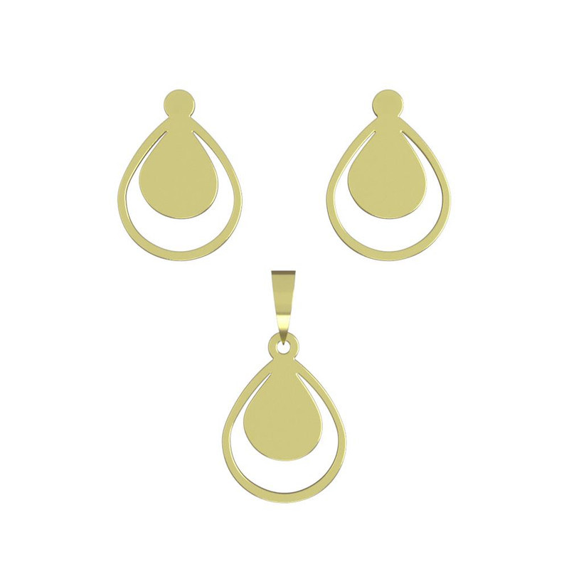 نیم ست طلا 18 عیار زنانه مدوپد مدل هندسی کد NA11602 نیم ست طلا 18 عیار زنانه مدوپد مدل هندسی کد NA11602