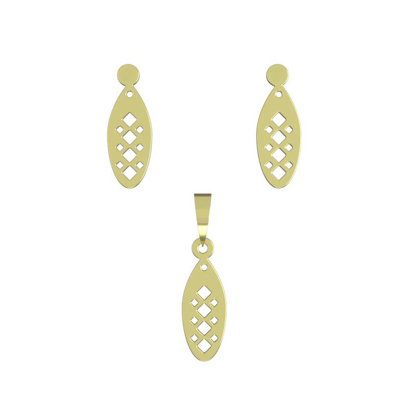 نیم ست طلا 18 عیار زنانه مدوپد مدل هندسی کد NA11613 نیم ست طلا 18 عیار زنانه مدوپد مدل هندسی کد NA11613