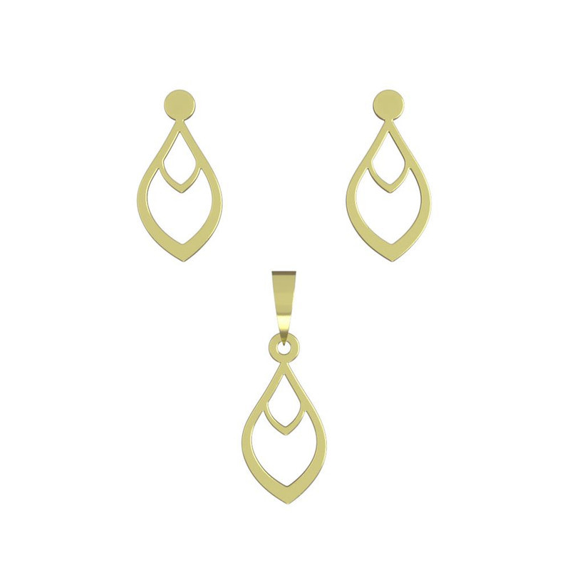 نیم ست طلا 18 عیار زنانه مدوپد مدل اشک کد NA11618 نیم ست طلا 18 عیار زنانه مدوپد مدل اشک کد NA11618