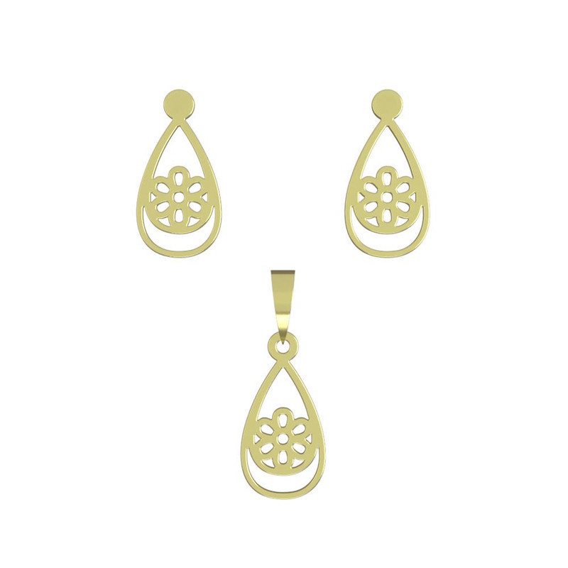 نیم ست طلا 18 عیار زنانه مدوپد مدل اشک کد NA11622 نیم ست طلا 18 عیار زنانه مدوپد مدل اشک کد NA11622