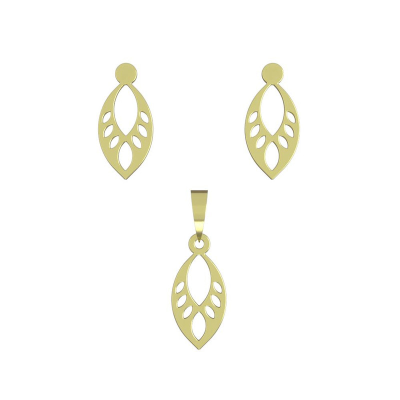 نیم ست طلا 18 عیار زنانه مدوپد مدل هندسی کد NA11633 نیم ست طلا 18 عیار زنانه مدوپد مدل هندسی کد NA11633