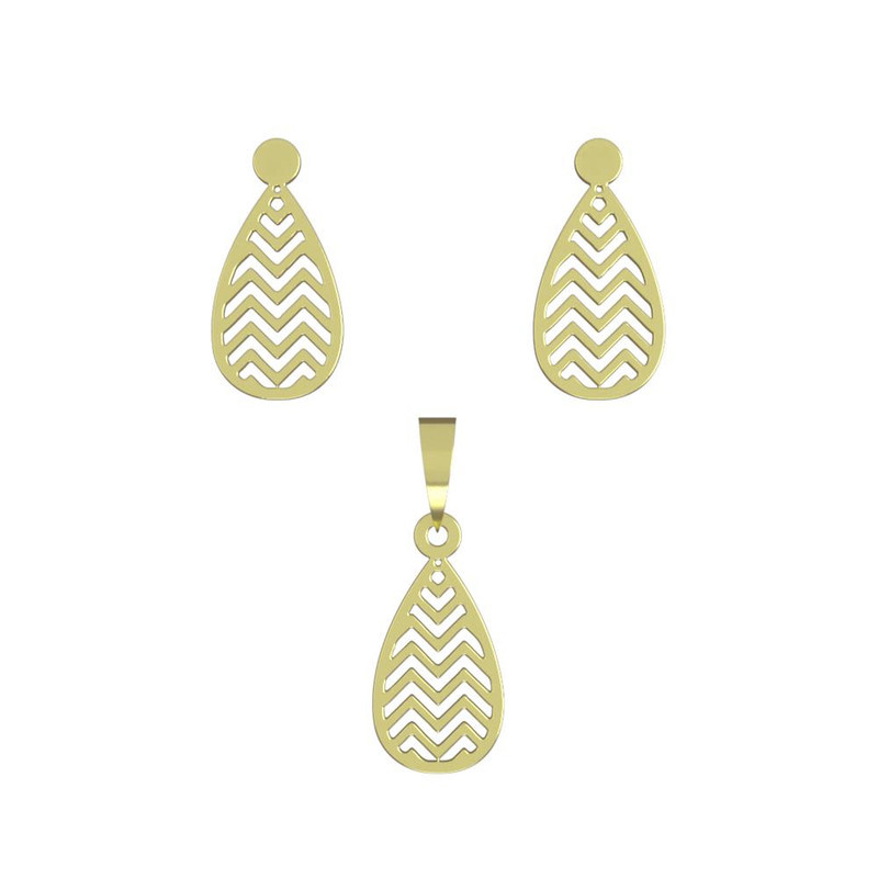 نیم ست طلا 18 عیار زنانه مدوپد مدل اشک کد NA11636 نیم ست طلا 18 عیار زنانه مدوپد مدل اشک کد NA11636