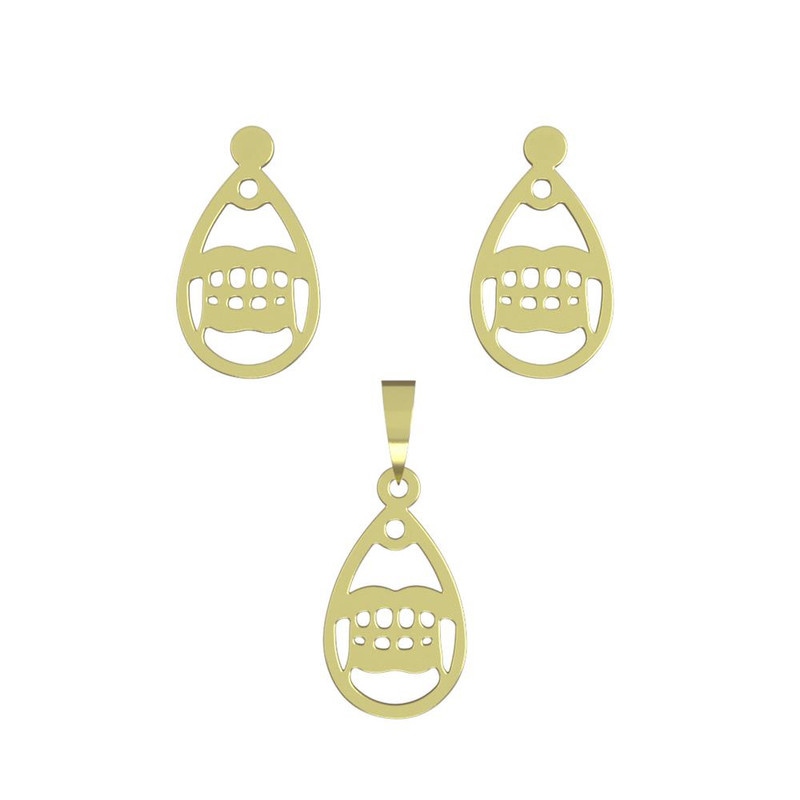 نیم ست طلا 18 عیار زنانه مدوپد مدل هندسی کد NA11641 نیم ست طلا 18 عیار زنانه مدوپد مدل هندسی کد NA11641