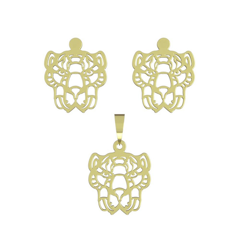 نیم ست طلا 18 عیار زنانه مدوپد مدل ببر کد NA11646 نیم ست طلا 18 عیار زنانه مدوپد مدل ببر کد NA11646