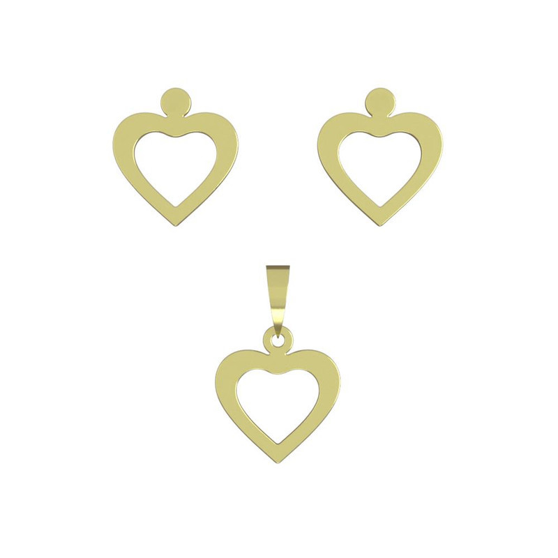 نیم ست طلا 18 عیار زنانه مدوپد مدل قلب کد NA11677 نیم ست طلا 18 عیار زنانه مدوپد مدل قلب کد NA11677