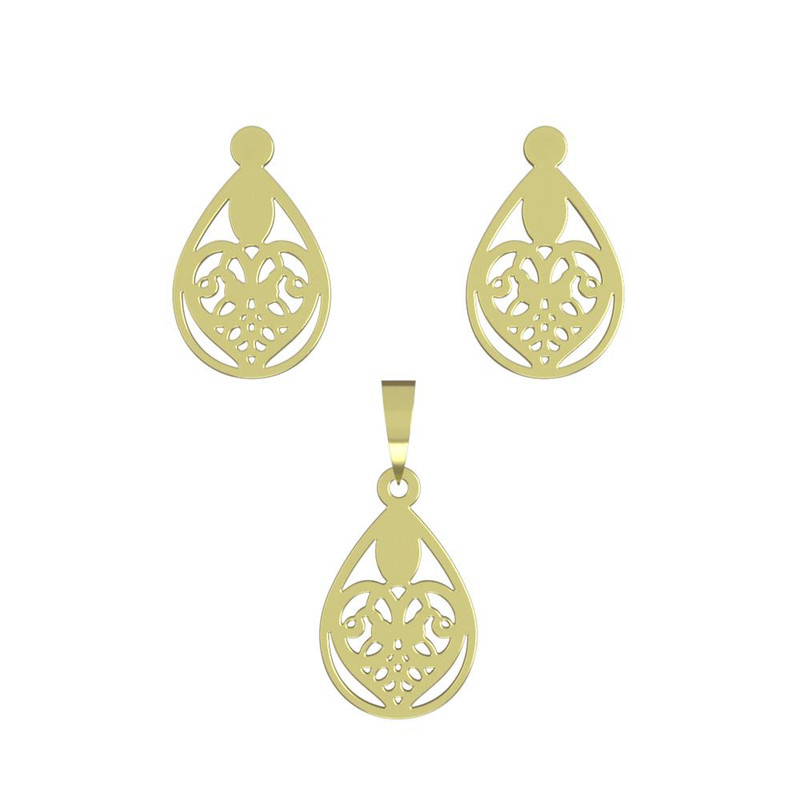 نیم ست طلا 18 عیار زنانه مدوپد مدل قلب کد NA11685 نیم ست طلا 18 عیار زنانه مدوپد مدل قلب کد NA11685