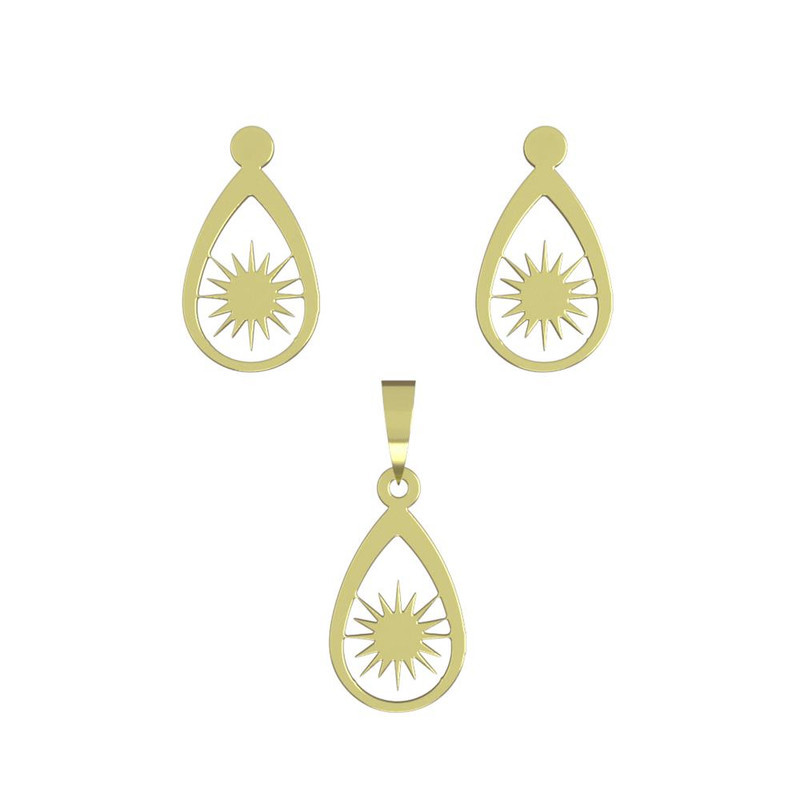 نیم ست طلا 18 عیار زنانه مدوپد مدل خورشید کد NA11748 نیم ست طلا 18 عیار زنانه مدوپد مدل خورشید کد NA11748