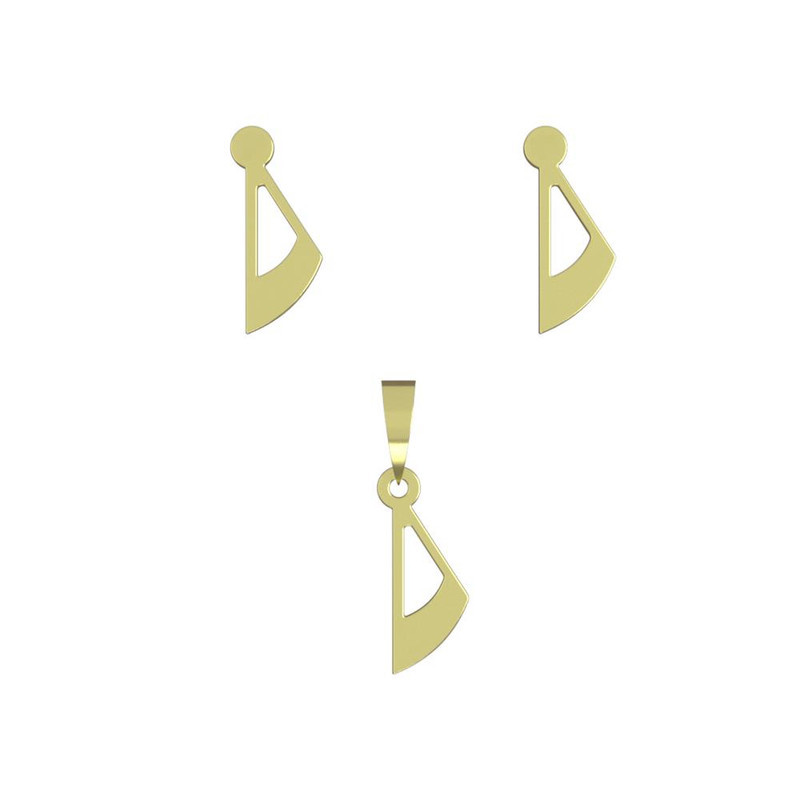 نیم ست طلا 18 عیار زنانه مدوپد مدل هندسی کد NA11753 نیم ست طلا 18 عیار زنانه مدوپد مدل هندسی کد NA11753