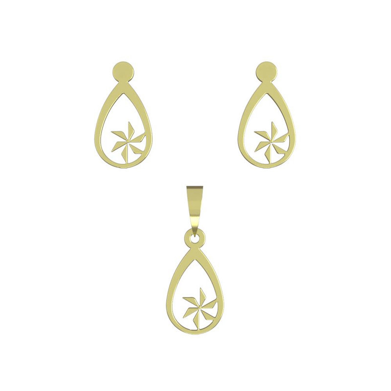 نیم ست طلا 18 عیار زنانه مدوپد مدل هندسی کد NA11766 نیم ست طلا 18 عیار زنانه مدوپد مدل هندسی کد NA11766