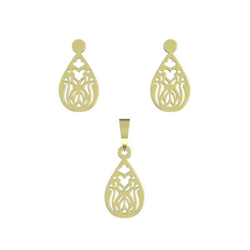 نیم ست طلا 18 عیار زنانه مدوپد مدل هندسی کد NA11767 نیم ست طلا 18 عیار زنانه مدوپد مدل هندسی کد NA11767