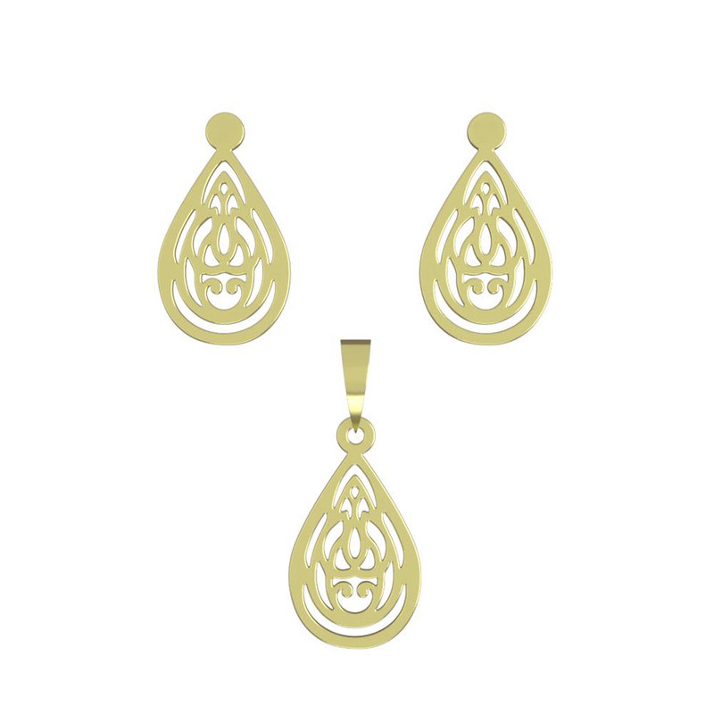 نیم ست طلا 18 عیار زنانه مدوپد مدل هندسی کد NA11769 نیم ست طلا 18 عیار زنانه مدوپد مدل هندسی کد NA11769