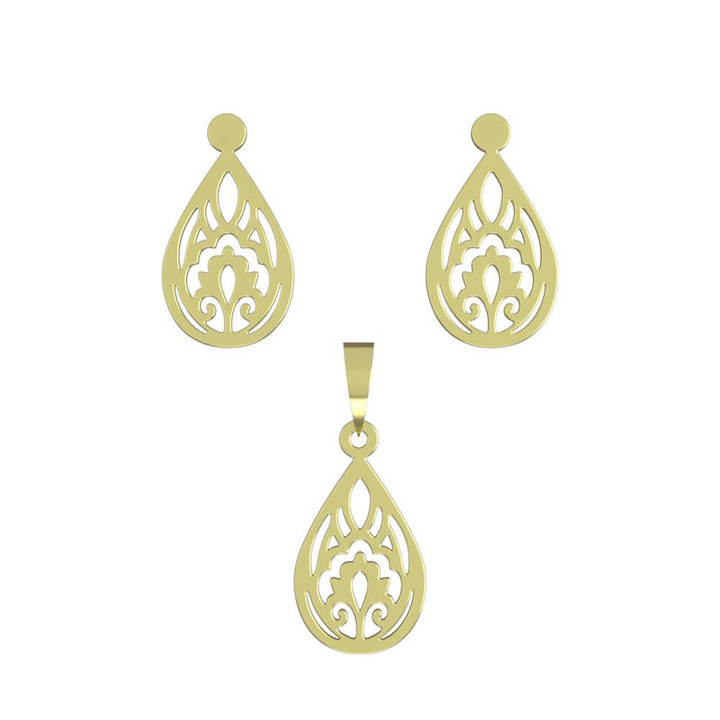 نیم ست طلا 18 عیار زنانه مدوپد مدل هندسی کد NA11770 نیم ست طلا 18 عیار زنانه مدوپد مدل هندسی کد NA11770