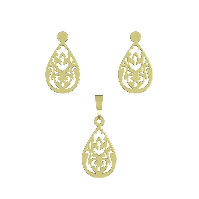 نیم ست طلا 18 عیار زنانه مدوپد مدل هندسی کد NA11771 نیم ست طلا 18 عیار زنانه مدوپد مدل هندسی کد NA11771