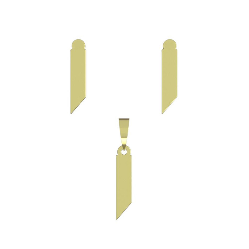 نیم ست طلا 18 عیار زنانه مدوپد مدل مستطیل کد NA11803 نیم ست طلا 18 عیار زنانه مدوپد مدل مستطیل کد NA11803