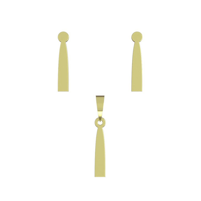 نیم ست طلا 18 عیار زنانه مدوپد مدل مستطیل کد NA11806 نیم ست طلا 18 عیار زنانه مدوپد مدل مستطیل کد NA11806