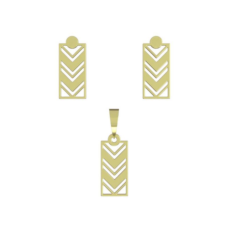 نیم ست طلا 18 عیار زنانه مدوپد مدل مستطیل کد NA11808 نیم ست طلا 18 عیار زنانه مدوپد مدل مستطیل کد NA11808