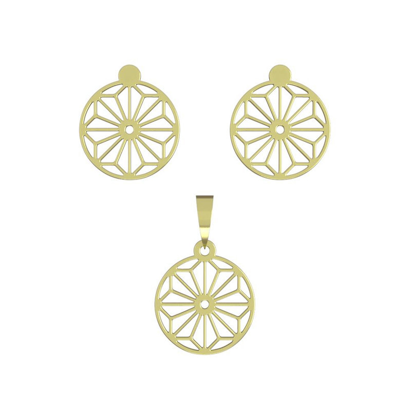 نیم ست طلا 18 عیار زنانه مدوپد مدل خورشید هندسی کد NA11816 نیم ست طلا 18 عیار زنانه مدوپد مدل خورشید هندسی کد NA11816