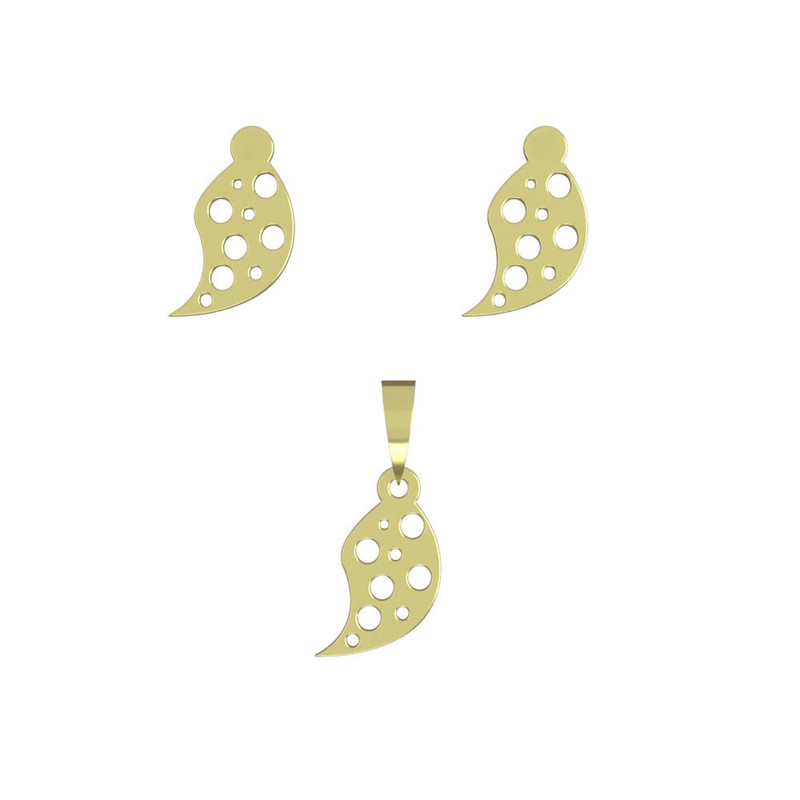 نیم ست طلا 18 عیار زنانه مدوپد مدل هندسی کد NA11820 نیم ست طلا 18 عیار زنانه مدوپد مدل هندسی کد NA11820