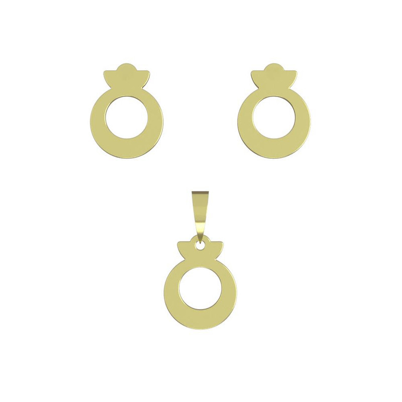 نیم ست طلا 18 عیار زنانه مدوپد مدل دایره کد NA11828 نیم ست طلا 18 عیار زنانه مدوپد مدل دایره کد NA11828