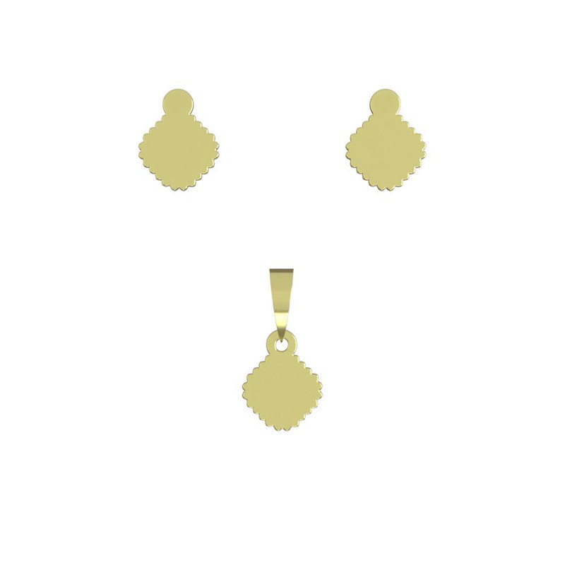 نیم ست طلا 18 عیار زنانه مدوپد مدل هندسی کد NA14606 نیم ست طلا 18 عیار زنانه مدوپد مدل هندسی کد NA14606