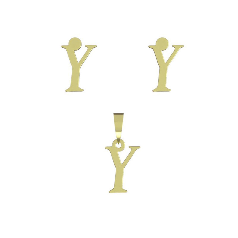 نیم ست طلا 18 عیار زنانه مدوپد مدل حرف Y کد NA17067 نیم ست طلا 18 عیار زنانه مدوپد مدل حرف Y کد NA17067