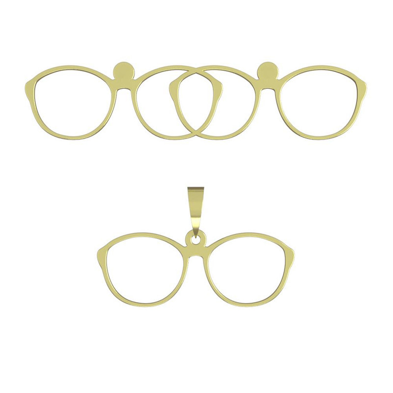 نیم ست طلا 18 عیار زنانه مدوپد مدل عینک کد NA17340 نیم ست طلا 18 عیار زنانه مدوپد مدل عینک کد NA17340