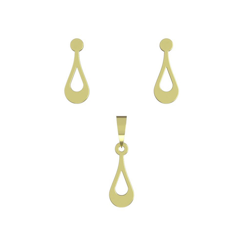 نیم ست طلا 18 عیار زنانه مدوپد مدل اشک کد NA10002 نیم ست طلا 18 عیار زنانه مدوپد مدل اشک کد NA10002