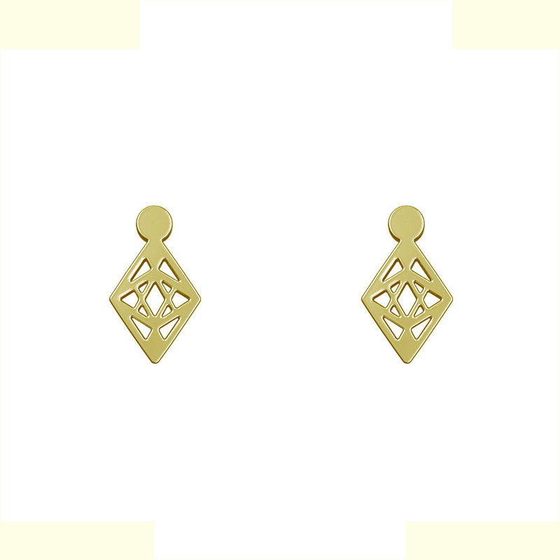 گوشواره طلا 18 عیار زنانه مدوپد مدل لوزی کد GA1-10068 گوشواره طلا 18 عیار زنانه مدوپد مدل لوزی کد GA1-10068