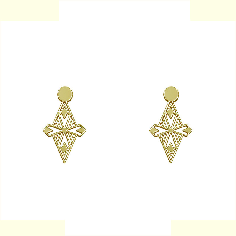 گوشواره طلا 18 عیار زنانه مدوپد مدل لوزی کد GA1-10209 گوشواره طلا 18 عیار زنانه مدوپد مدل لوزی کد GA1-10209