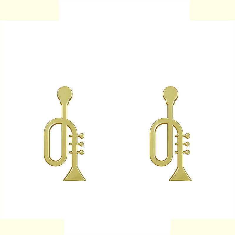 گوشواره طلا 18 عیار زنانه مدوپد مدل ترمپت کد GA1-10234 گوشواره طلا 18 عیار زنانه مدوپد مدل ترمپت کد GA1-10234