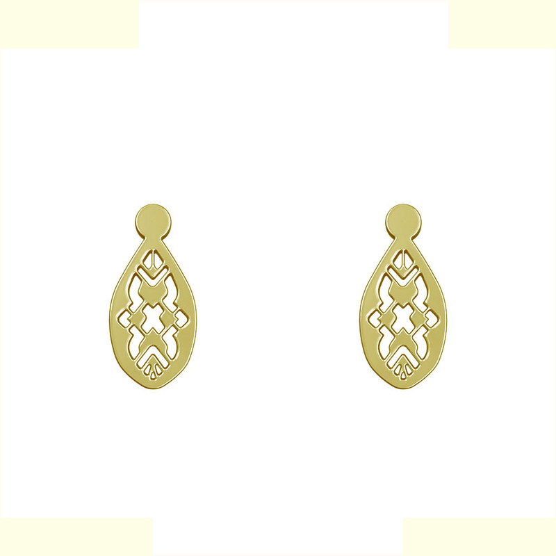 گوشواره طلا 18 عیار زنانه مدوپد مدل اشک اسلیمی کد GA1-10262 گوشواره طلا 18 عیار زنانه مدوپد مدل اشک اسلیمی کد GA1-10262