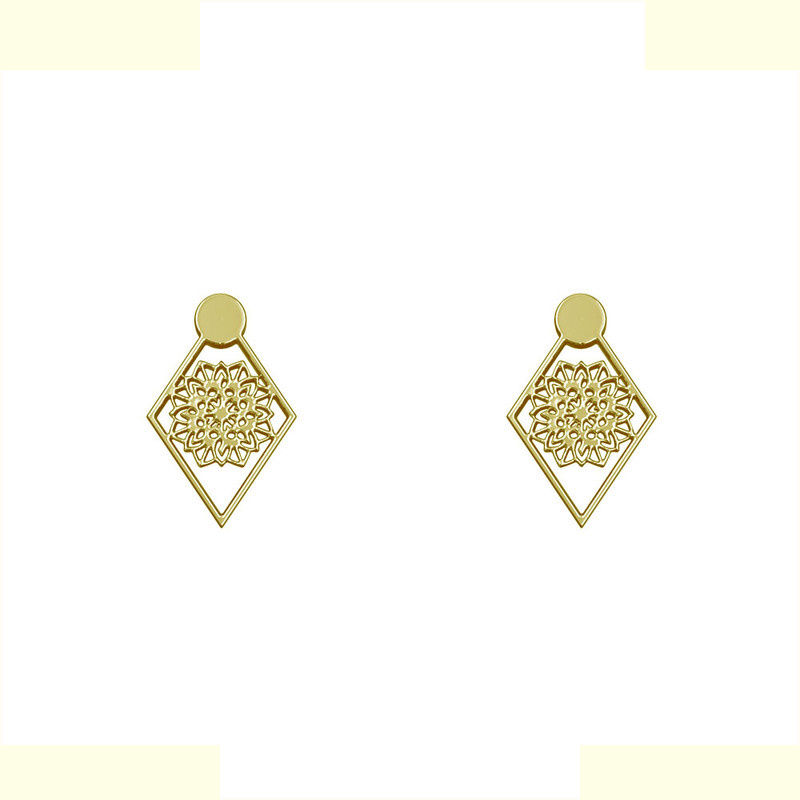 گوشواره طلا 18 عیار زنانه مدوپد مدل لوزی اسلیمی کد GA1-10267 گوشواره طلا 18 عیار زنانه مدوپد مدل لوزی اسلیمی کد GA1-10267