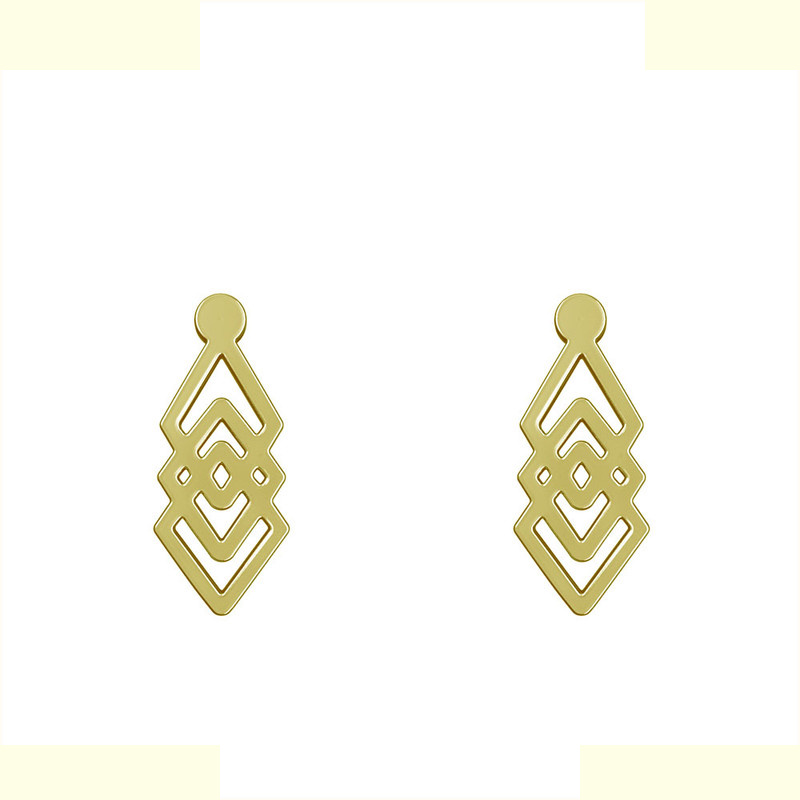 گوشواره طلا 18 عیار زنانه مدوپد مدل لوزی کد GA1-10315 گوشواره طلا 18 عیار زنانه مدوپد مدل لوزی کد GA1-10315