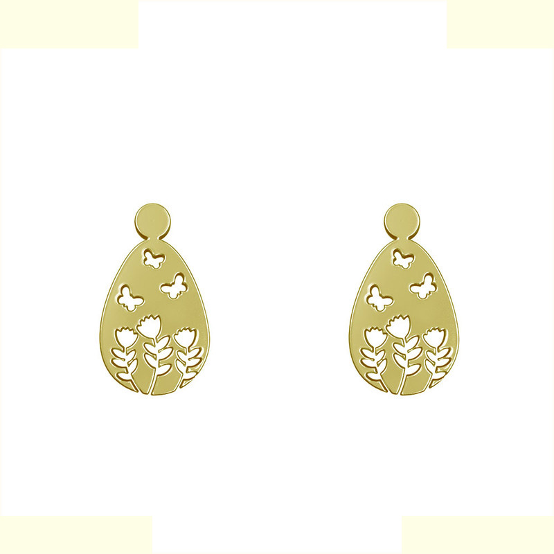 گوشواره طلا 18 عیار زنانه مدوپد مدل پروانه و گل کد GA1-10471 گوشواره طلا 18 عیار زنانه مدوپد مدل پروانه و گل کد GA1-10471