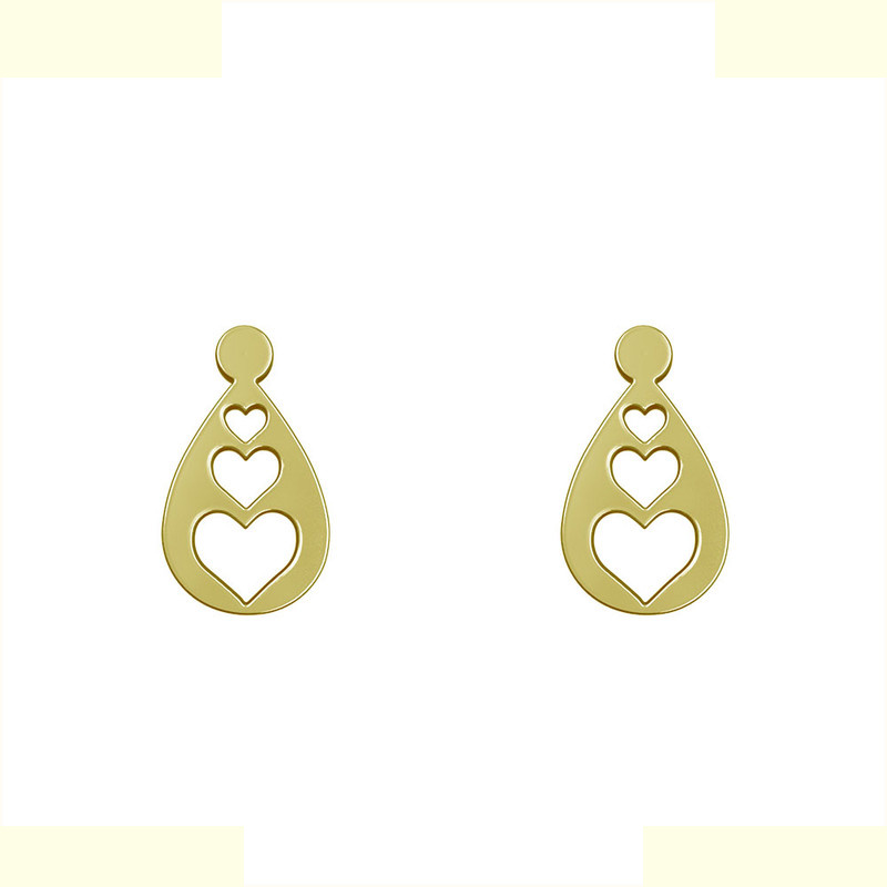 گوشواره طلا 18 عیار زنانه مدوپد مدل قلب کد GA1-10478 گوشواره طلا 18 عیار زنانه مدوپد مدل قلب کد GA1-10478